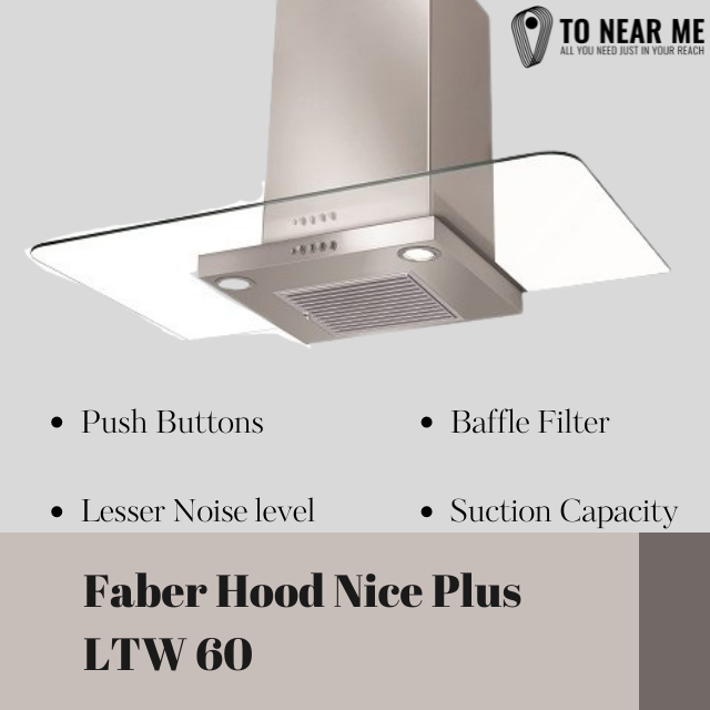 Faber Hood Nice Plus LTW 60 (110.0329.042) Wall Mounted Chimney(Steel 1000 CMH)